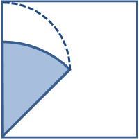 2つの図形の合計から引く