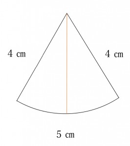 おうぎ形の弧の長さと面積04