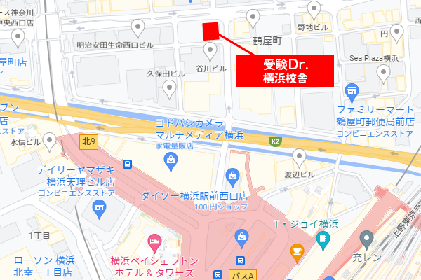 中学受験ドクター横浜校 地図