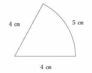おうぎ形の弧の長さと面積02