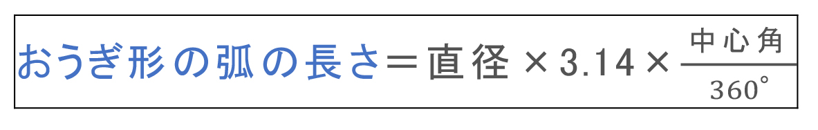 おうぎ形の弧の さと 積の求め方 中学受験プロ講師ブログ