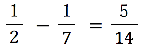 1:2-1:7=5:14