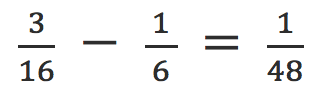 3:16-1:6=1:48