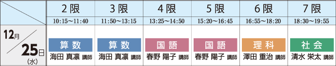 桜蔭中学日程